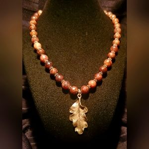 Handmade agate necklace
